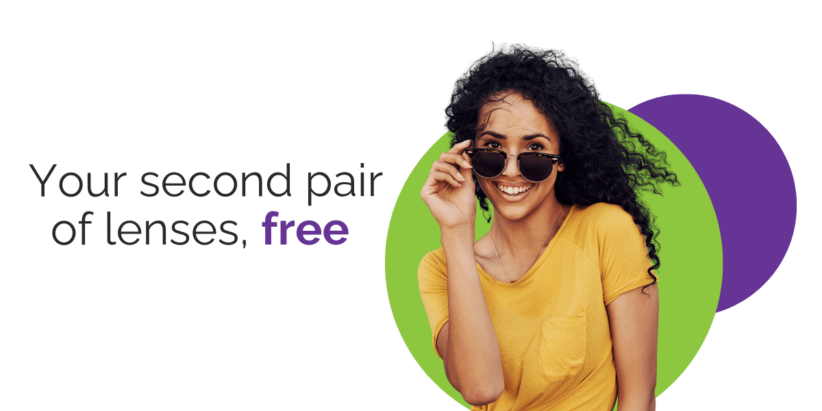 Your second pair of lenses, free